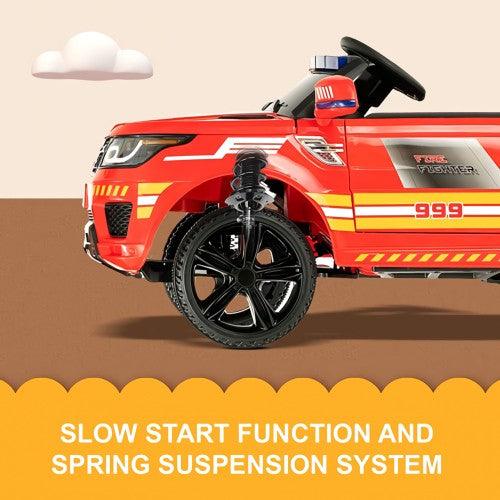 Uenjoy 12V Ride On SUV Kids Fire Fighter Truck - Toytexx Uenjoy 12V Ride On SUV Kids Fire Fighter Truck - Toytexx
